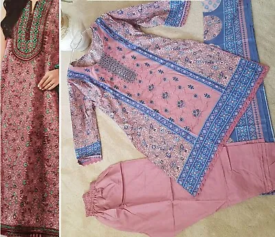 Pakistani  Linen  Shalwar Kameez Stitched Suit  MediumLarge Size  • £15