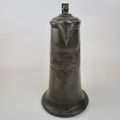 £195 • Buy Antique 18th Century German Pewter Flagon Jug With Later 1819 Inscription 28.5cm