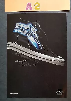 Metallica Inspired Chuck Taylor Converse Shoes Promo Print Ad Vintage 2009 • $7.95