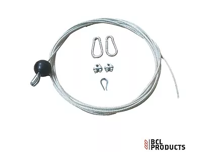 £11 • Buy 3mm - 4.5mm Nylon Coated Gym Cable Kit - Wire Rope - Choose Length & Fittings