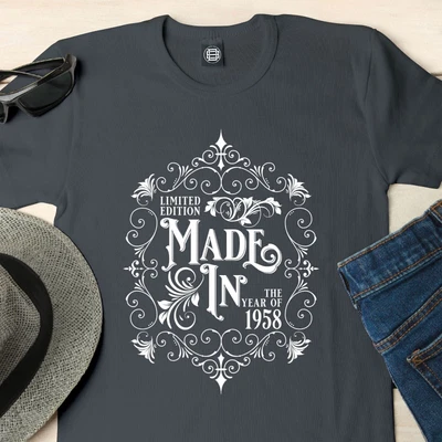 £10.99 • Buy Made In 1958 Mens Birthday T-Shirt, 65th Birthday Gift For Him, 1958 Gift Men