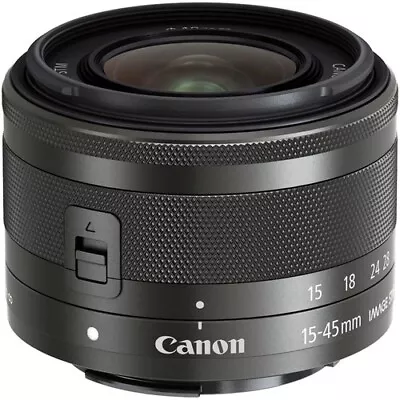 (Open Box) Canon EF-M 15-45mm F/3.5-6.3 IS STM Standard Zoom Lens - Graphite • $85