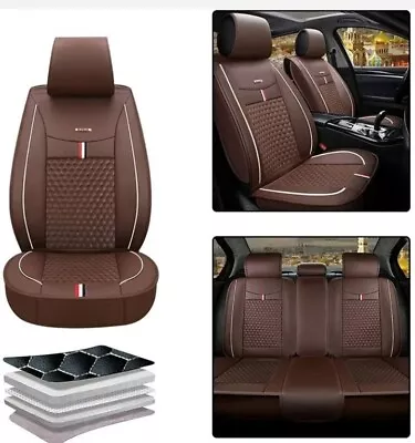 Car Seat Covers Fit Volvo XC90 5 Seat 2003-2019 Full Set PU Leather Brown Coffee • $135