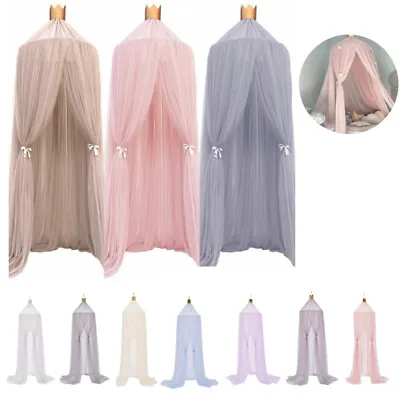 £21.99 • Buy Kids Girls Bed Canopy Mosquito Net Tulle Yarn Round Dome Tent Beddroom Decor CN