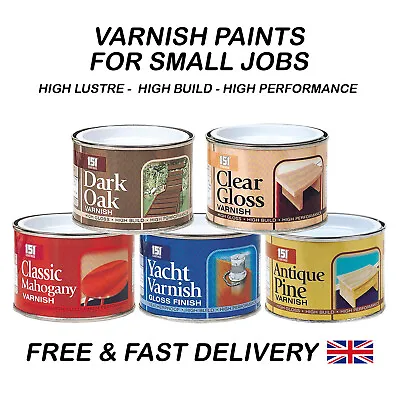 Small Jobs Varnish Paint 180ml Tins Clear Gloss Yacht Antique Pine Dark Oak • £8.49