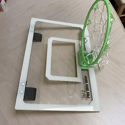 SKLZ Midnight Pro Mini Basketball Hoop - White/Green • $9