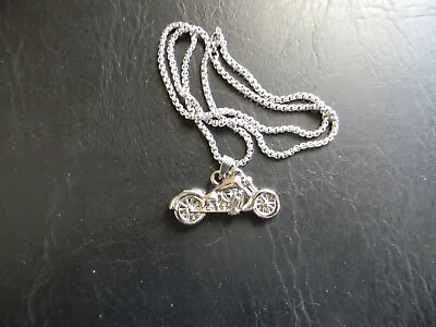 Harley Davidson Type Style Motorcycle Pendant Stainless Steel Chain Necklace  • $24.50