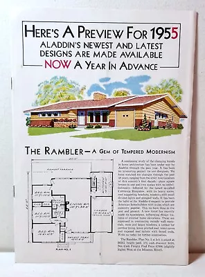 1955 Alladin Home Design Brochure Bay City Michigan; Mid-Century Modern Plans • $18