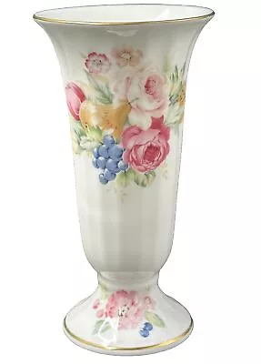 Vintage Mikasa Floral Bone China Vase With Gold Rim Made In Japan 6.25 In Tall • $23.95