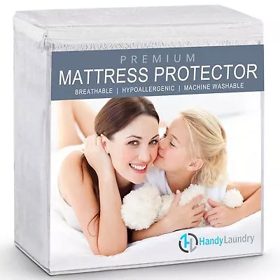 Waterproof Mattress Protector – Breathable Machine-Washable Mattress Cover –... • $18.06