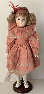 America's Dolls- Heritage Mint Porcelain Collector Doll 16  With Display Stand • $8