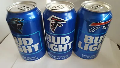 $4.99 • Buy Bud Light *carolina Panthers , Buffalo Bills  & Atlanta Falcons  12oz Cans Empty