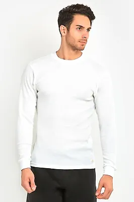 Men's Thermal Shirt Long Sleeve Medium Weight Waffle Knit Warm Layering • $15.48