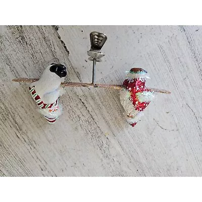 Patricia Breen All Things Equal Seesaw Clip Ornament Snowman Santa Glitter Mini • $170.77