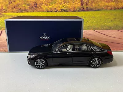 Norev 1:18 Benz S450L AMG 2018 S-Class W222 Diecast Model Car Gift Display Black • $131.54