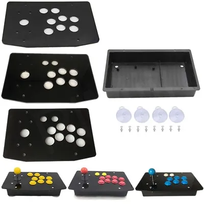 $28.99 • Buy DIY Arcade Joystick Acrylic Panel Flat Case 24mm/30mm Buttons Hole Kits US Stock