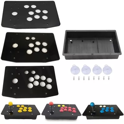 DIY Arcade Joystick Acrylic Panel Flat Case 24mm/30mm Buttons Hole Kits US Stock • $31.99