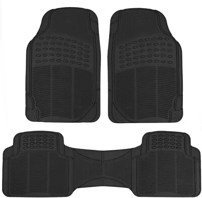 Floor Mats Lincoln All Weather Car SUV Auto Van Black Heavy Duty Black Rubber • $40.90