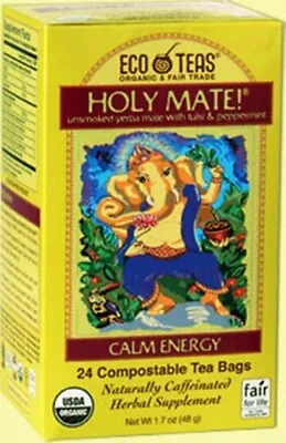 Eco Teas Organic Teas Holy Mate! Unsmoked Yerba Mate With Tulsi 24 Tea Bags • £9.42