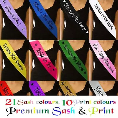 Personalised Birthday Sash Sashes Any Age 18th 21st 30th 40th 50th 60th 70th • £4.99