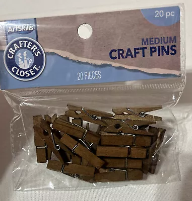 ARTSKILLS  Crafts Mini Wooden Clothespins Dark Brown NEW 20 Piece  • $8.99