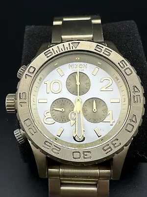 Nixon Minimize Men's Gold Tone The 42-20 Chrono Watch Stainless Steel • $120