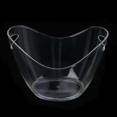 Clear Acrylic Ice Bucket 2 Wine Or Champagne Bottles Ice Bucket Part 35x25cm • £16.55