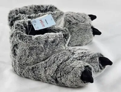 NEW Cat & Jack Kids Dinosaur Slippers Small Youth Size 13/1 Gray Monster Costume • $12.99