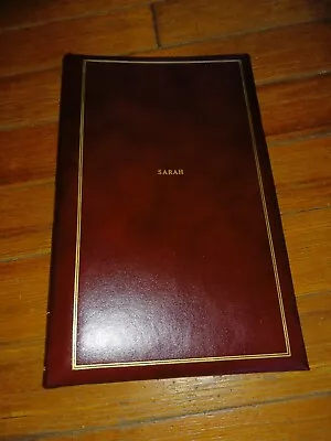 Vintage Exposures Burgundy Leather 3 Ring Photo Album Gold Titled  SARAH  NEW • $48.88