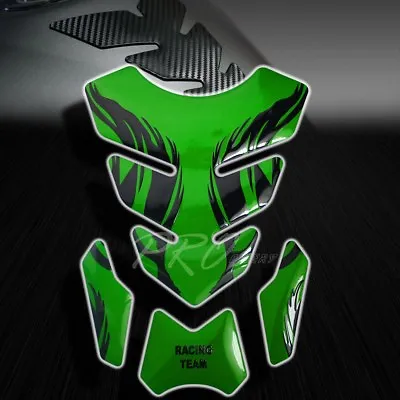 $14.78 • Buy 3D Gel Fuel/Gas Tank Pad Protector Decal/Sticker Green+Black Tribal Fire/Flame