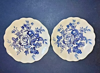 Set Of 2 - REG SOL 391413 - J&G Meakin-England Saucer - 5 1/2  Blue Floral  • $11.95