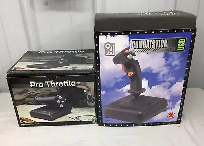 CH Products Combat Stick F16 And Pro Throttle USB Controllers Flight Sim Bundle • $199.99