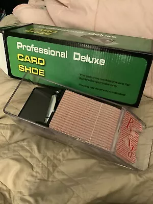 Professional 6 Deck Blackjack Dealer Shoe Card Dealer Tray W/312 Standard Cards • $17