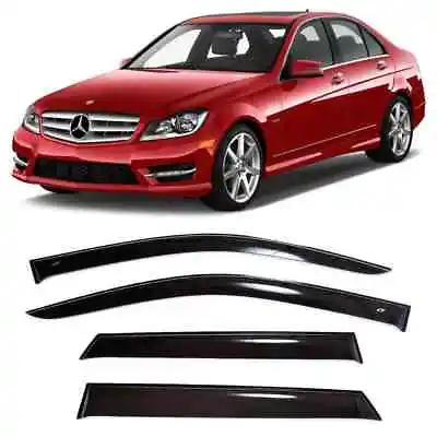 For Mercedes C 2006-2014 Side Window Wind Visors Sun Rain Guard Vent Deflectors • $99