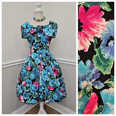 Vintage'80s Tea Garden Floral Party Dress  • $44.99