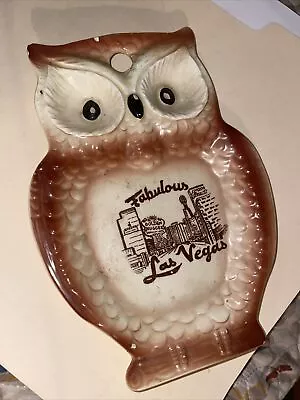 Vintage Las Vegas Souvenir /collectables Owl Tray/ Wall Plaque • $2