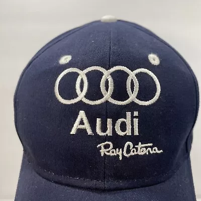 $9.74 • Buy Audi Logo Car Hat Cap Ray Catena Dk Blue White Embroidered Emblem American Flag