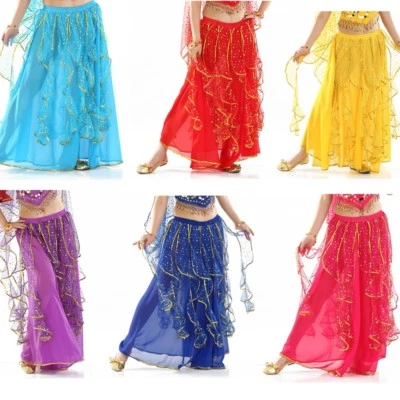 £11.99 • Buy Sequin Skirt Belly Dance Tango Samba Gypsy Carnival Skirt Fancy Dress Costume