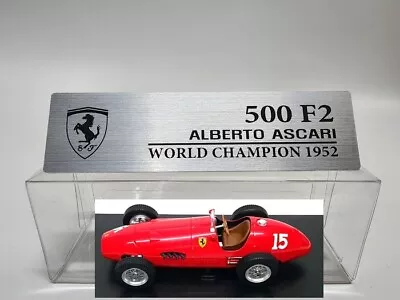 1/18 Ferrari F1 World Champions Metal Name Plate Plaque For CMC Exoto Hot Wheels • $7.50