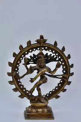 Vintage Hindu Shiva Nataraja Bronze/Brass Dance God Statue • $49.99