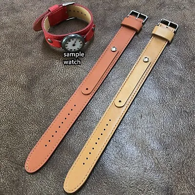 Size 8/9/10/11/12/13/14mm Ladies Vintage Watch Leather Wrist Strap Band #159 • $21.99