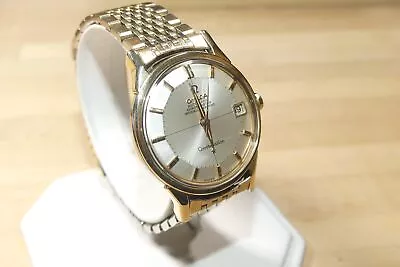 Gorgeous Vintage 1960‘s Omega Constellation 168.005 Watch Pie Pan + Gp Bracelet • $1700