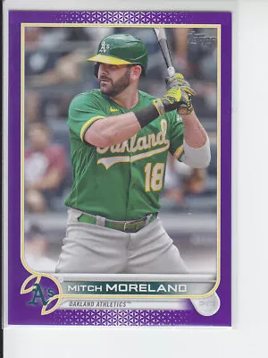 2022 Topps Purple Parallel Mitch Moreland #42 A's Meijer Exclusive • $2.64