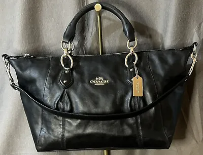 Coach F33806 Black Colette 2-way Satchel Shoulder Handbag Preloved • $120