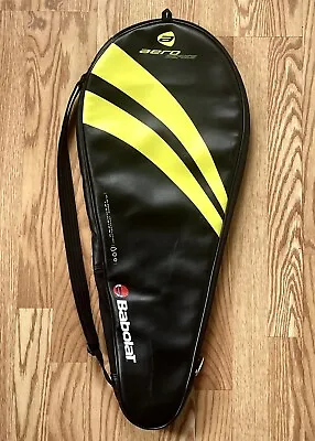 Babolat Aero Series Tennis Racket Cover Case Bag Shoulder Strap Black & Yellow • $14.90