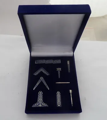 Mini Freemason Working Tools Gift Set Masonic Square For Mason Velvet Case • $20.99