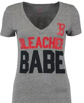 Victorias Secret Love Pink Mlb Boston Red Sox Bleaher Babe V-neck T-shirt Sz Xs • $22.97