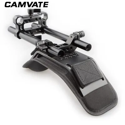 CAMVATE Foam Shoulder Pad Support 200mm 15mm Dual Rod Clamp Rig For DSLR Camera • £23.99