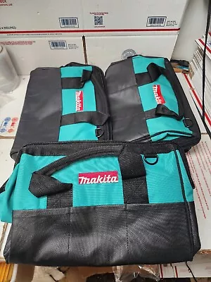 (3) NEW MAKITA CONTRACTOR TOOL BAGS W/SHOULDER STRAP 14 X11 X9  DRILL IMPACT SAW • $30