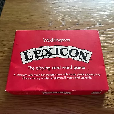 Vintage Waddingtons LEXICON Playing Card Word Game With Black PLAY TRAY • £7.95